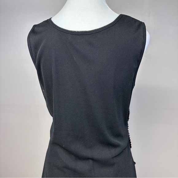 Pretty Angel Ruffled Ribbon Embellished Rhinestone Mesh Bodycon Dress Medium - Picture 4 of 13